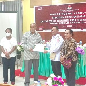 Tetapkan DPT, Pj Bupati Apresiasi Kinerja KPU Mappi