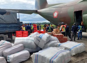 Bantuan Panglima TNI Untuk Masyarakat Kabupaten Puncak Tiba Di Timika