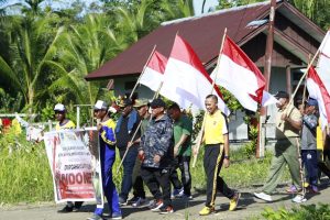 Semarak HUT Ke-78 RI, Pemda Sarmi dan TNI-Polri Gelar Jalan Santai Berhadiah