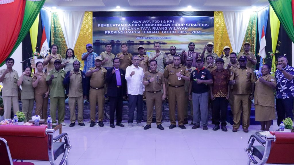 Pemprov Papua Tengah Gelar Kick Off Kajian Lingkungan Hidup Strategis RTRW Tahun 2025-2045