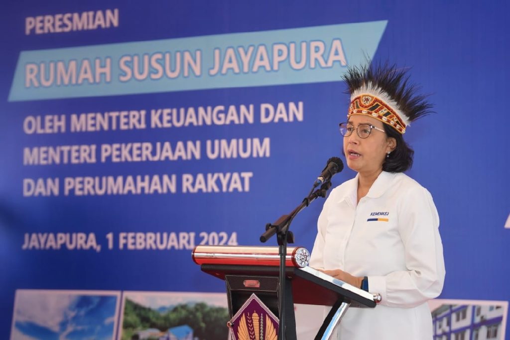 Menteri Keuangan Sri Mulyani Resmikan Rusunara Kemenkeu di Jayapura