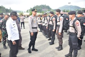 Gelar Apel Pergeseran Pasukan, 460 Personel Polresta Siap Amankan 940 TPS di Kota Jayapura