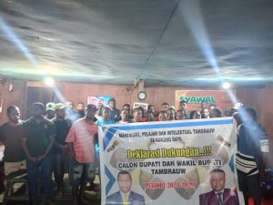 Mahasiswa, Pelajar dan Intelektual Tambrauw di Sorong Raya Dukung Yerimias Sedik dan Hans Bonepai Maju Bupati dan Wakil Bupati Tambrauw